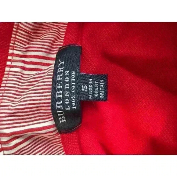 Burberry London Red Polo T Shirt S - Picture 4 of 7